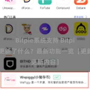 Bitpie系统支持 Bitpie钱包更新了什么？最新功能一览【更新内容】