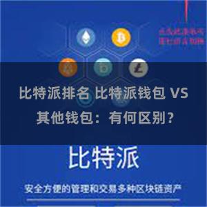 比特派排名 比特派钱包 VS 其他钱包：有何区别？